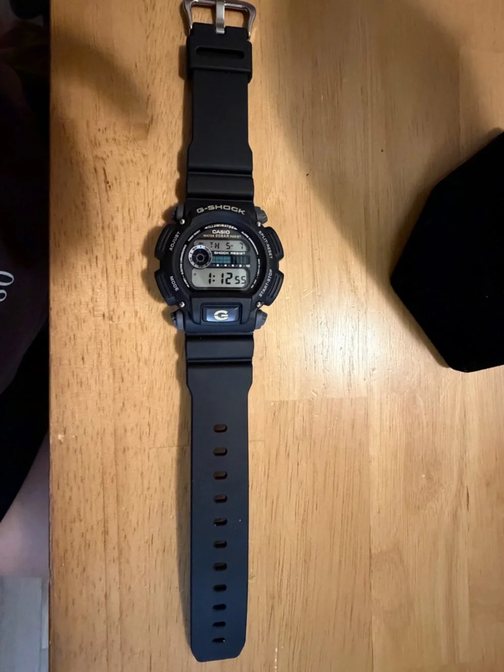 Casio G-Shock Black Digital Sport Watch with Yellow Accents